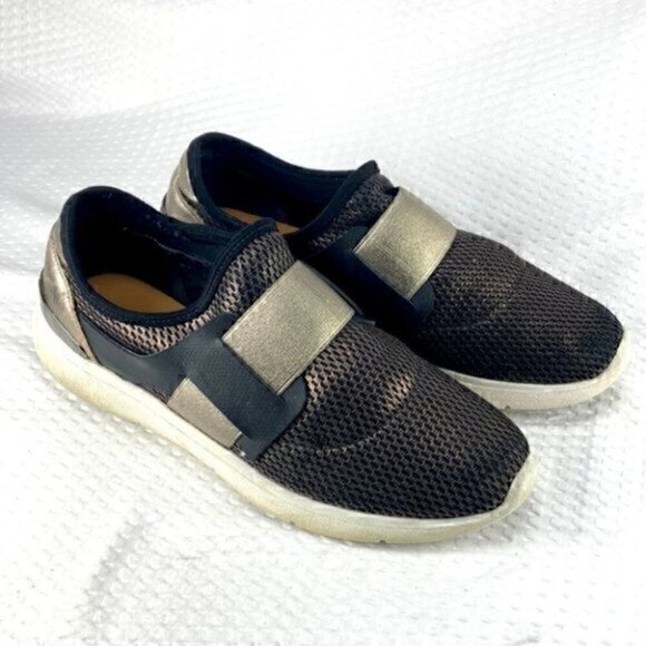 Vizzano Shoes Womens Size 7 Black Tênis Mesh Upper Lightweight Slip-on Sneakers - Picture 1 of 9